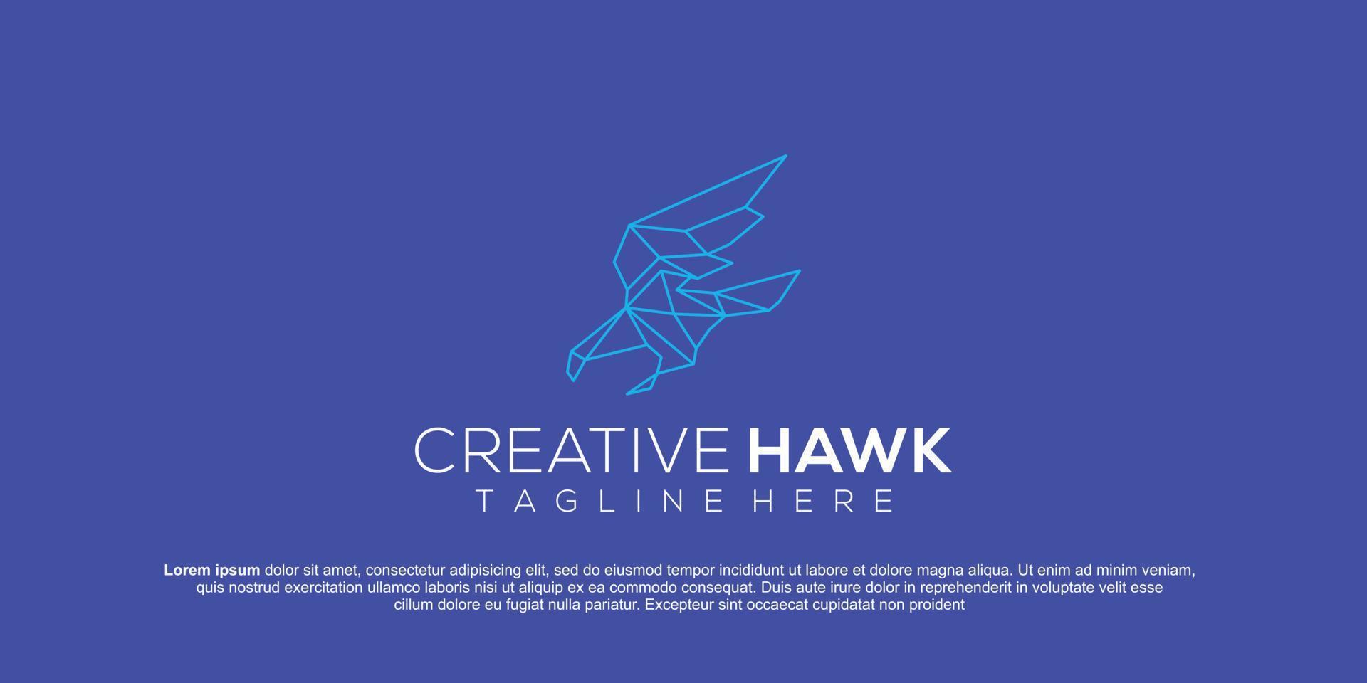 Eagle Tech Logo Template Design Vector, Emblem, Design Concept, Creative Symbol, Icon vector