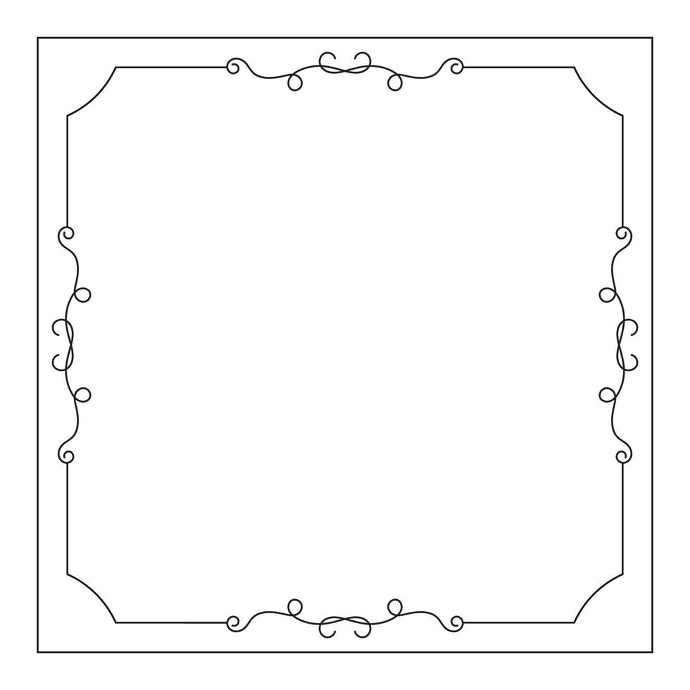 hand drawn outline background and frame vector