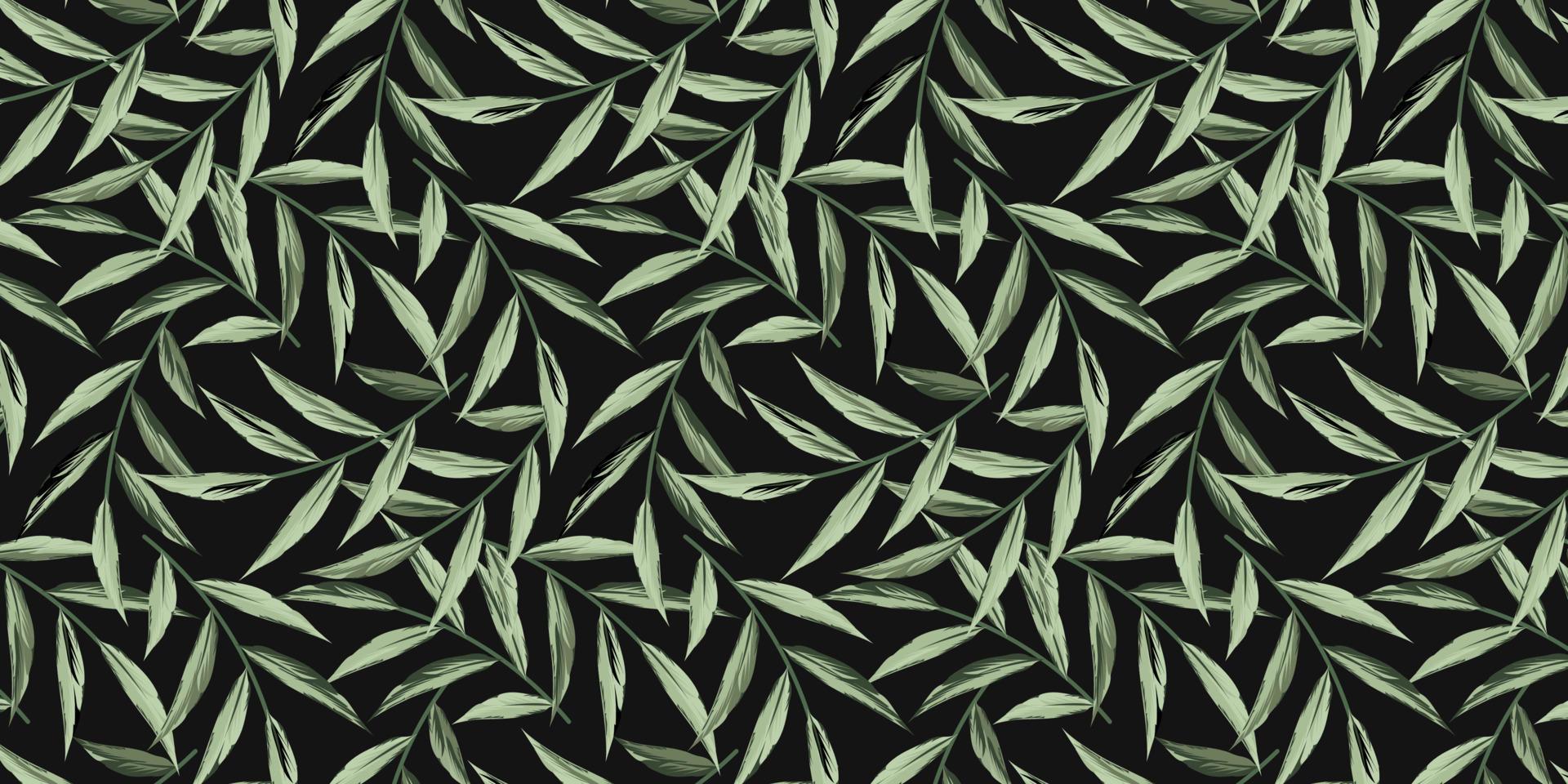Bamboo leaves seamless pattern. For outfit fashion, fabric or decor. Find fill pattern on swatches vector