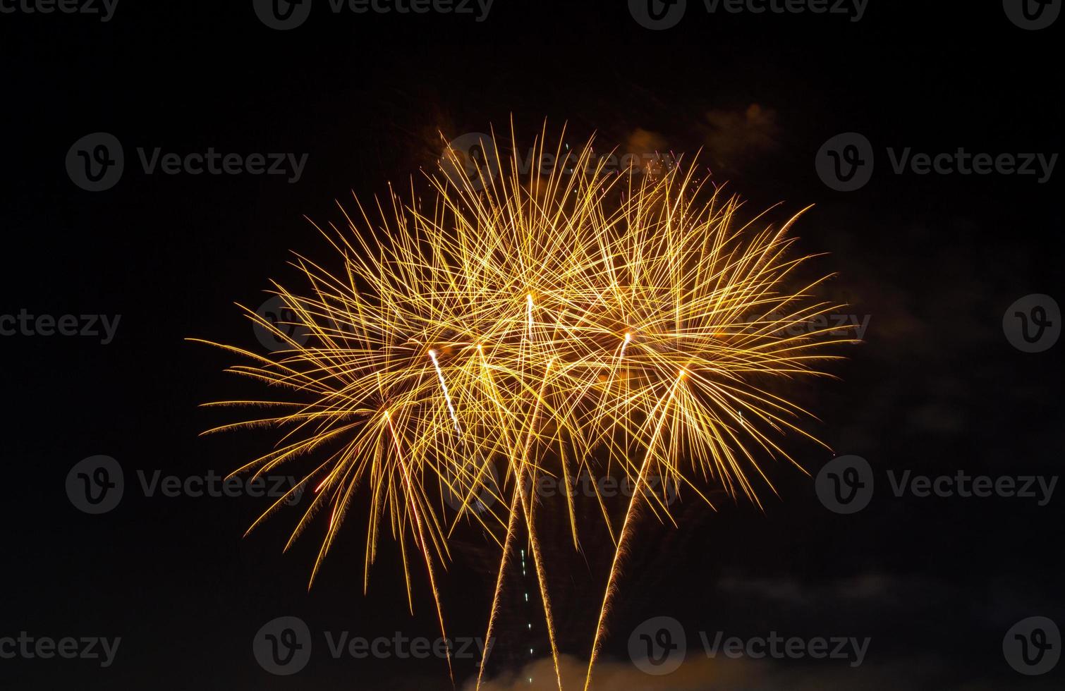 Fireworks in the Dark Sky Background photo