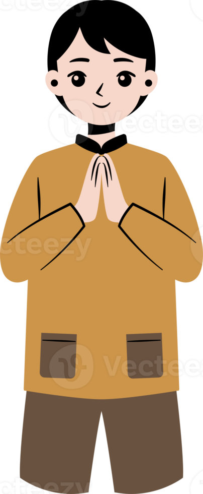 eid mubarak greeting pose cartoon character png