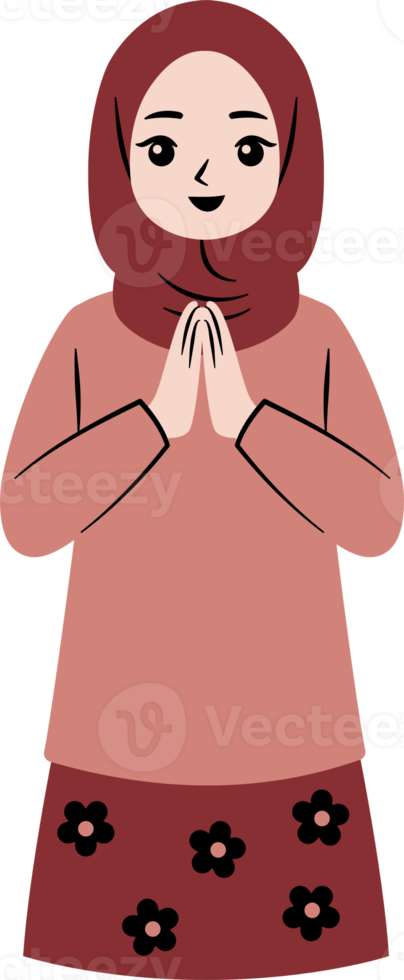 eid mubarak greeting pose cartoon character png