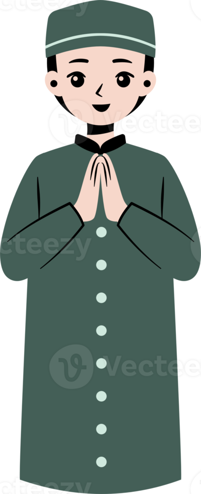 eid mubarak greeting pose cartoon character png