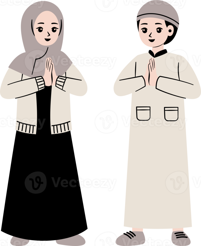 eid mubarak greeting pose cartoon character png