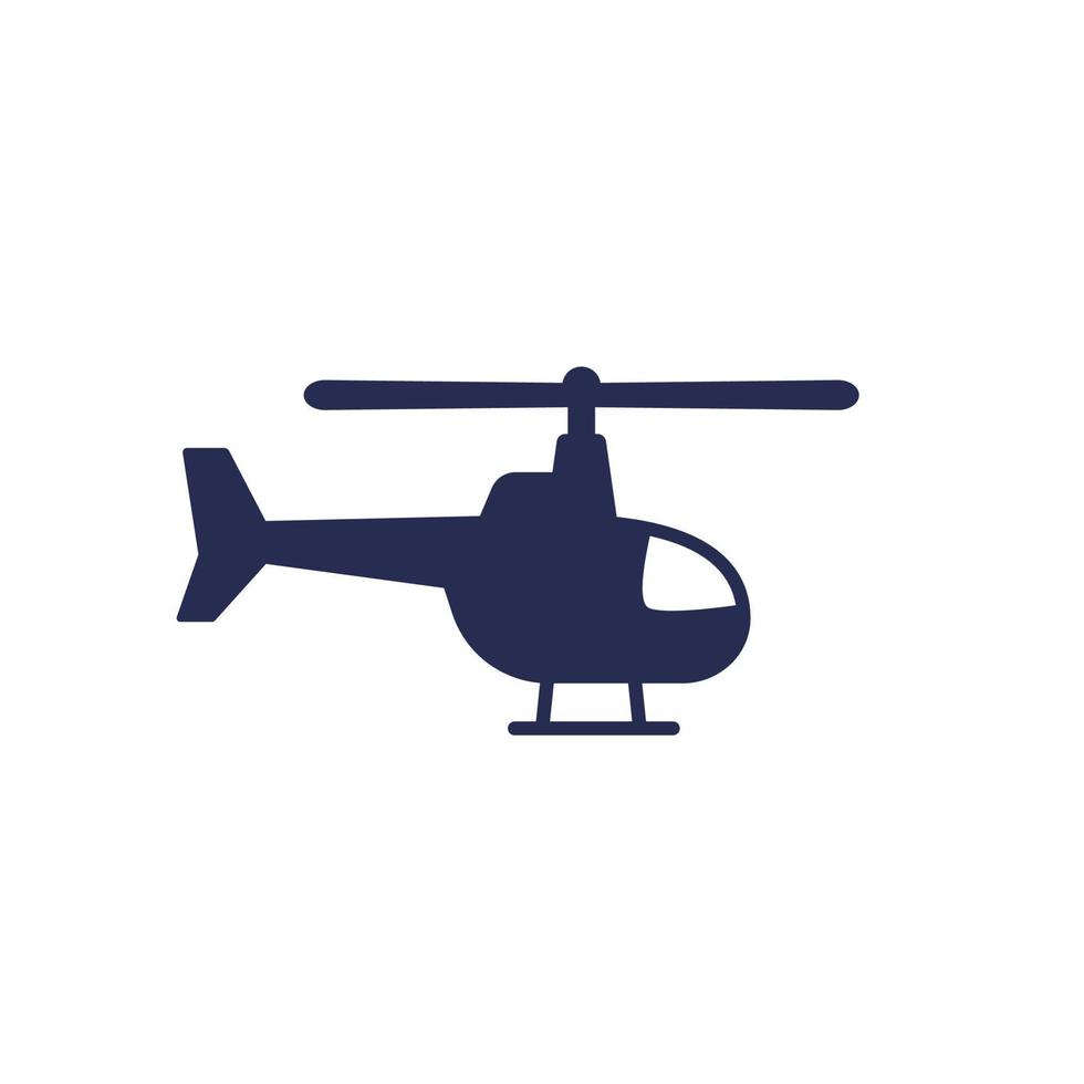 small helicopter icon on white vector