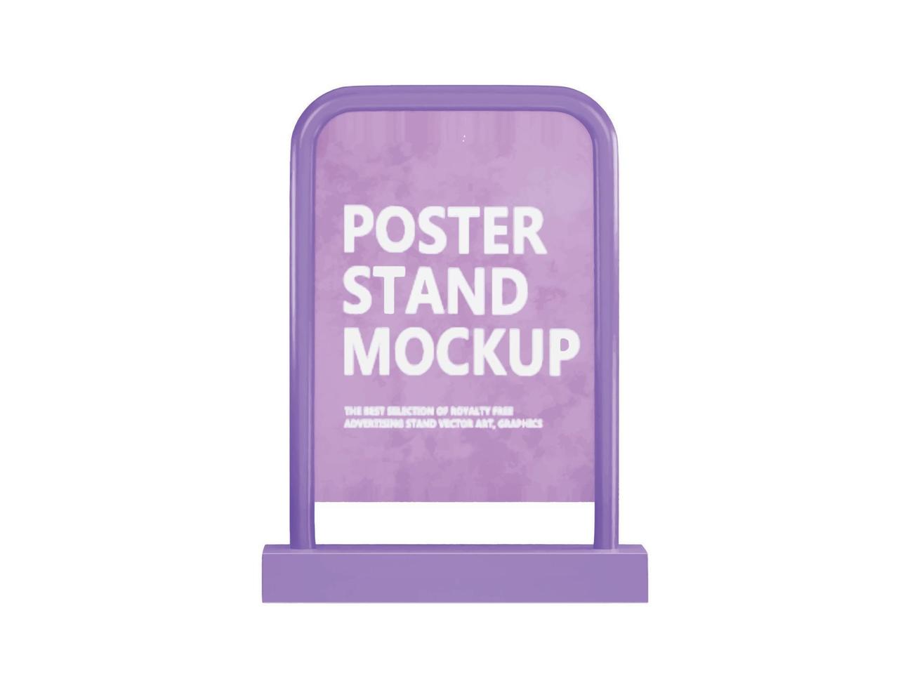 poster stand mockup 3d rendering vector illustration