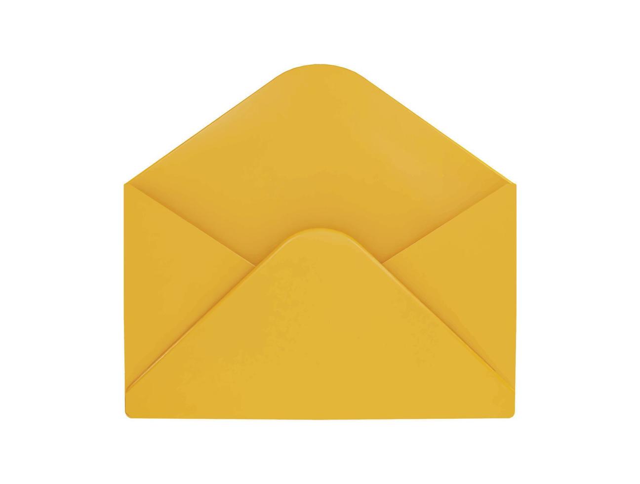 Envelope icon 3d rendering vector illustration