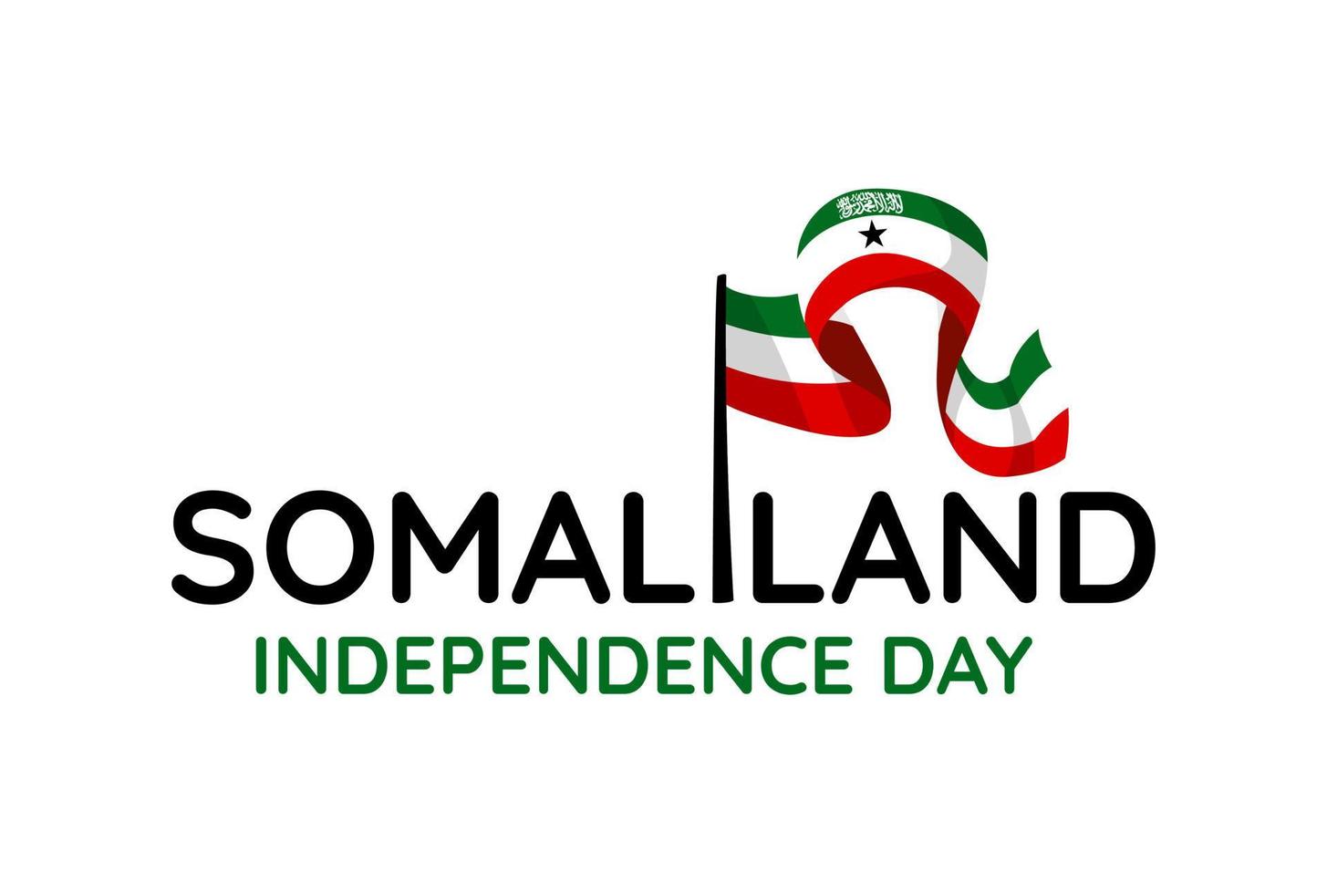 Happy Somaliland Independence Day with Flag Background vector