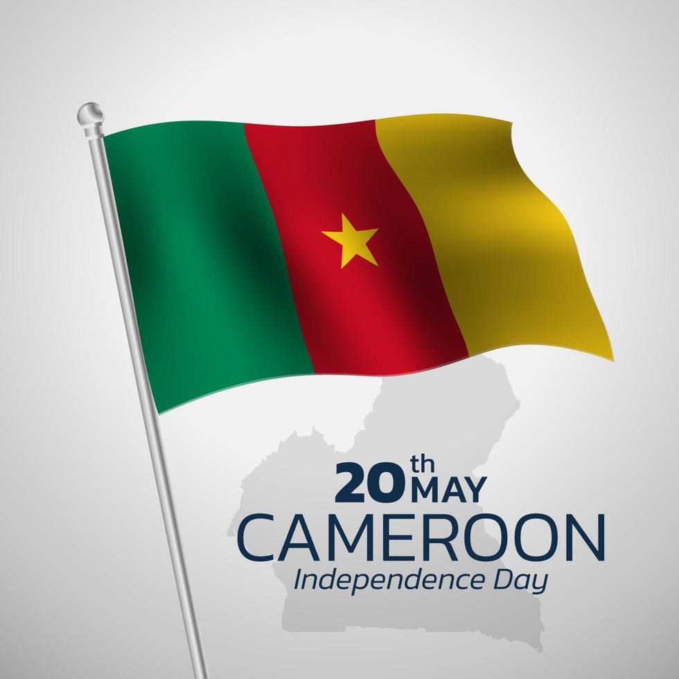 Happy Cameroon National Day 20 May illustration. Cameroon Independence Day Background vector
