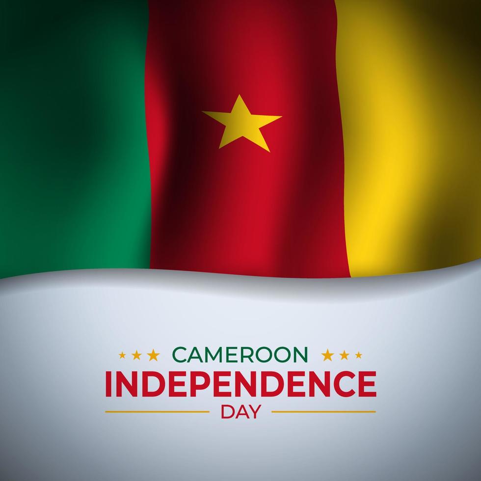 Happy Cameroon National Day 20 May illustration. Cameroon Independence Day Background vector