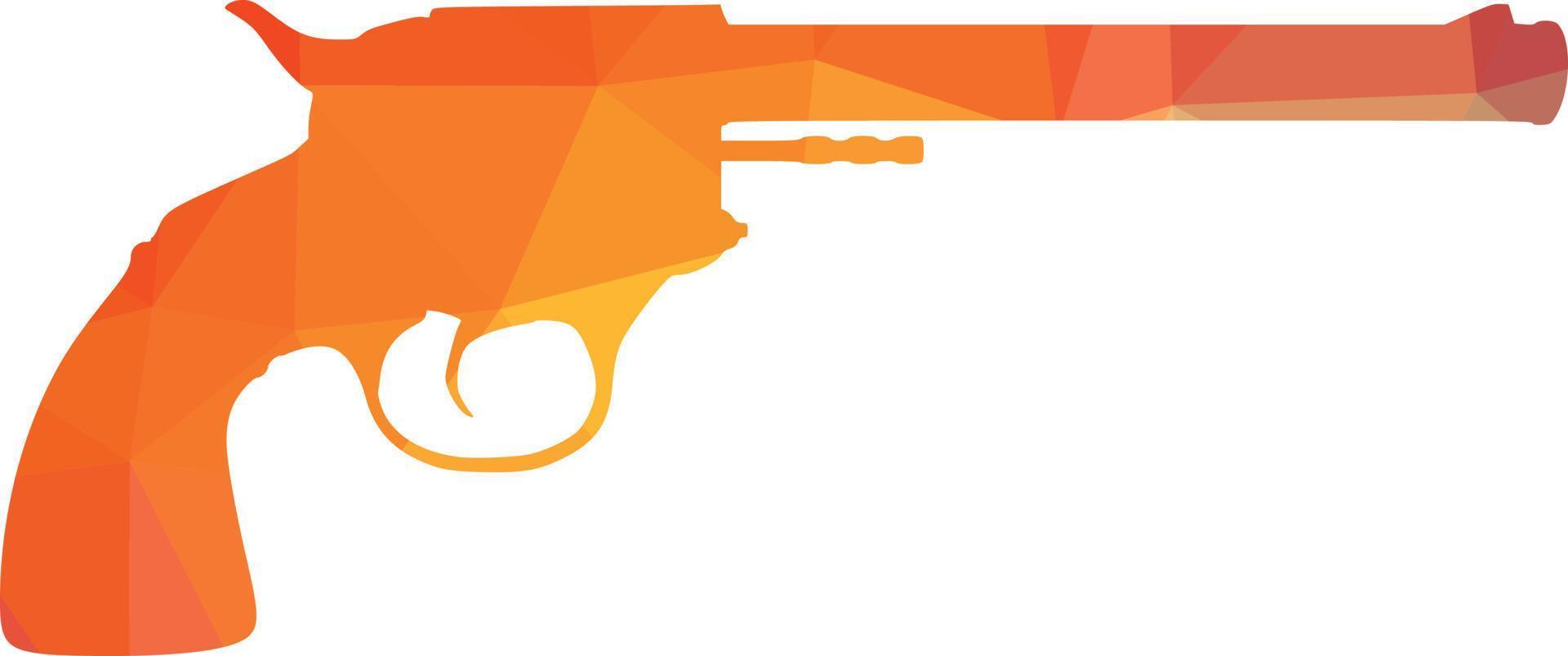 Colored Silhouette Of A Firearm vector