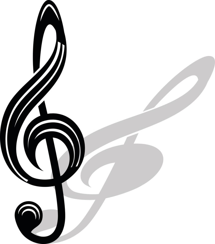 vector imagen de musical llave