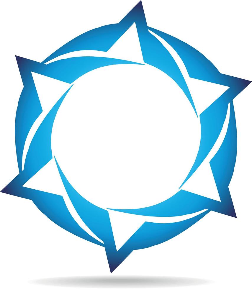 Star-Shaped Element In Blue Color vector