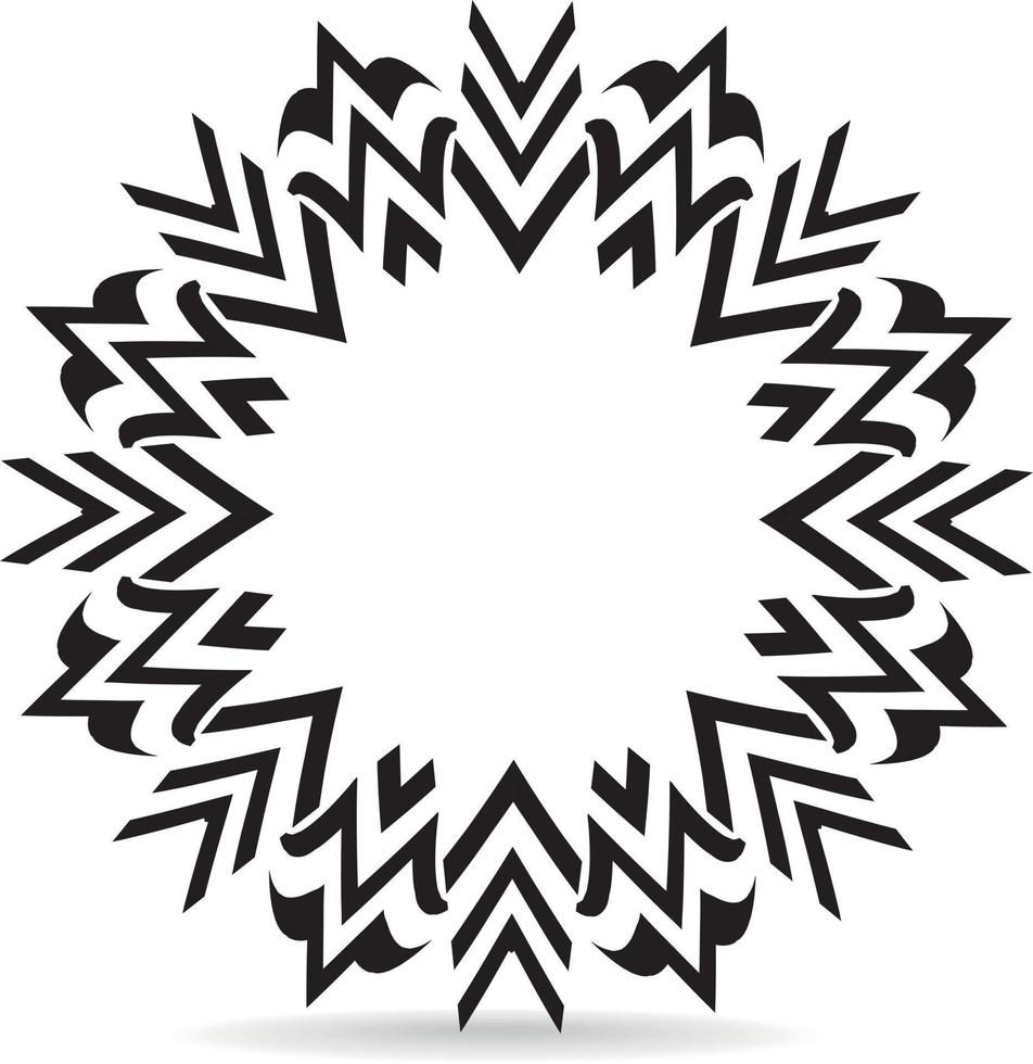 Vector Graphics Of Tribal And Tattoo Design Element With Sharp Edges