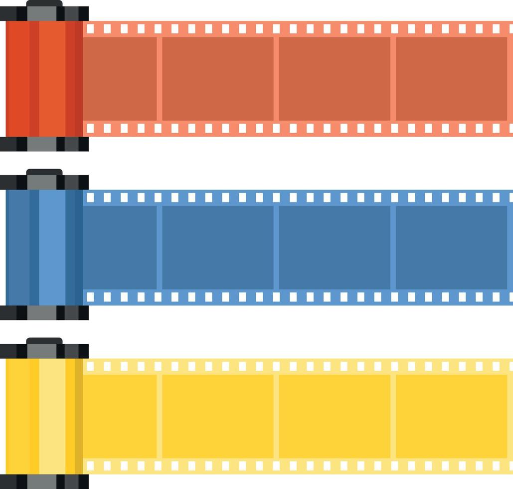 Photographic Film In Various Colors vector