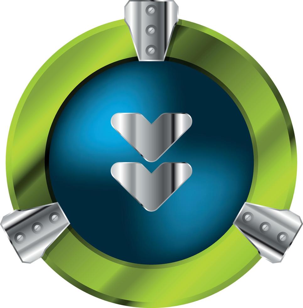 Vector Image Of A Glossy Button
