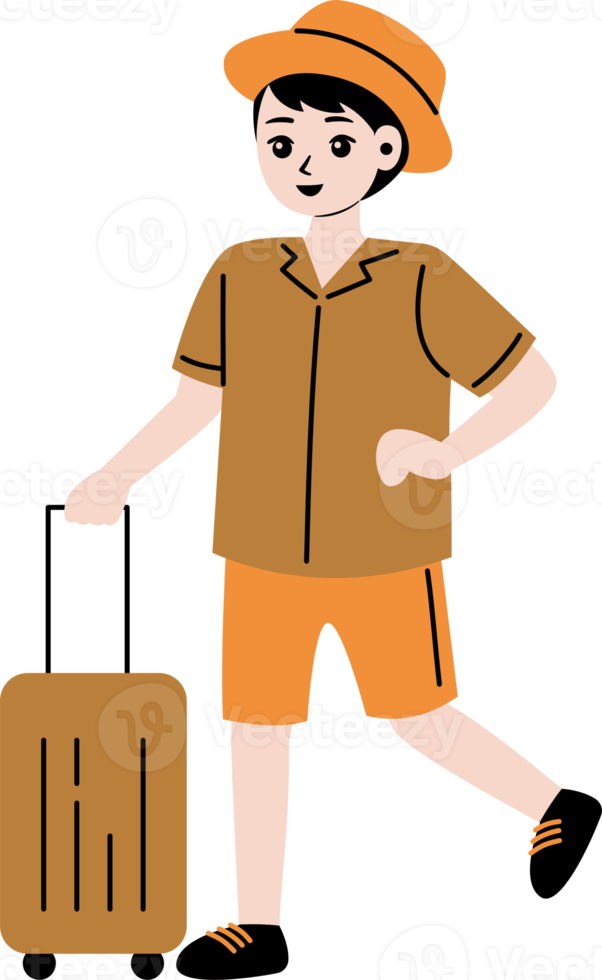 people traveling cartoon character illustration png