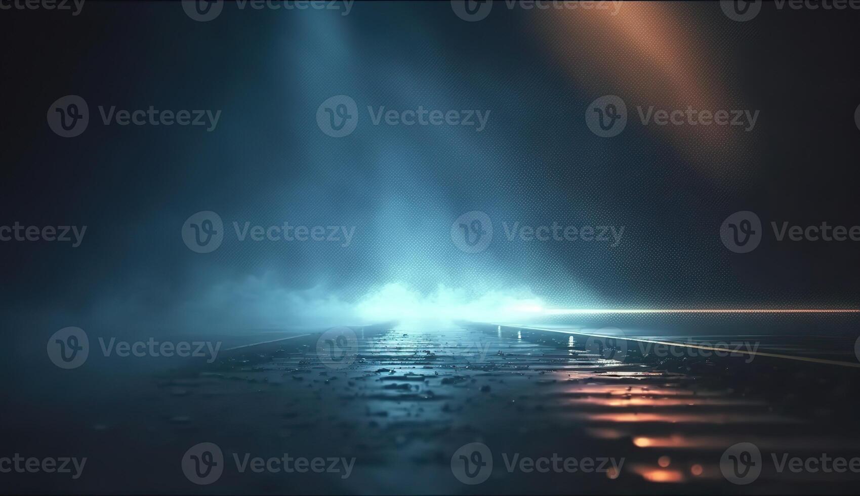 illustration of black wall texture rough background dark concrete floor. Abstract dark blue background, smoke, smog. Empty dark scene, neon light, spotlights. Concrete floor photo