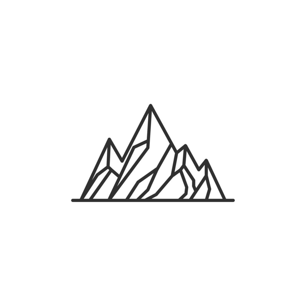 Mountain icon, isolated Mountain sign icon, vector illustration