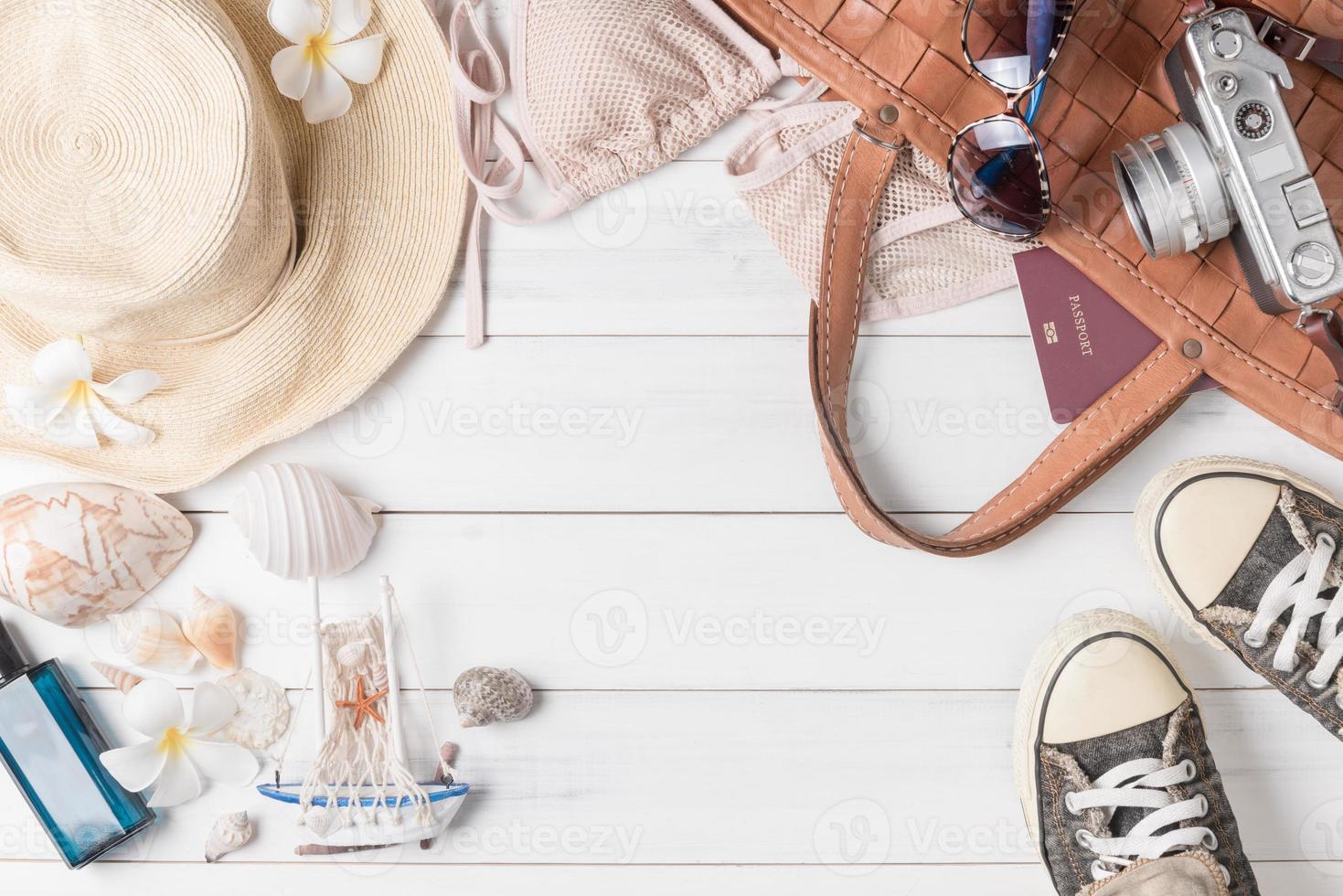 preparar accesorios y viaje artículos para verano foto