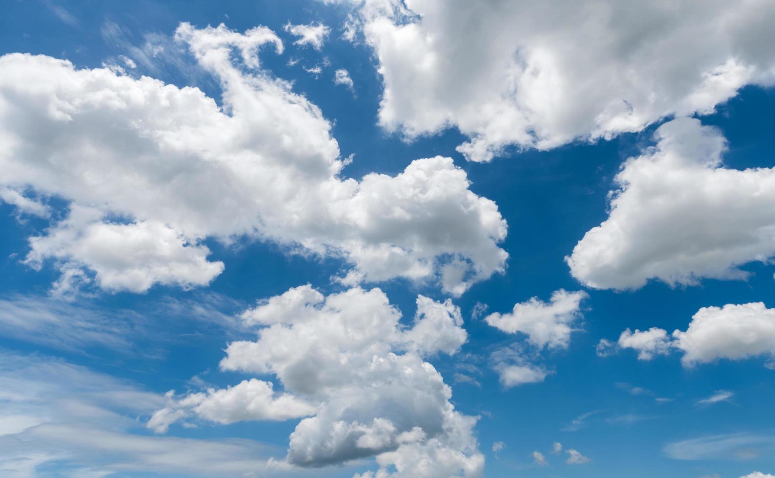 white cloudy with blue sky background photo