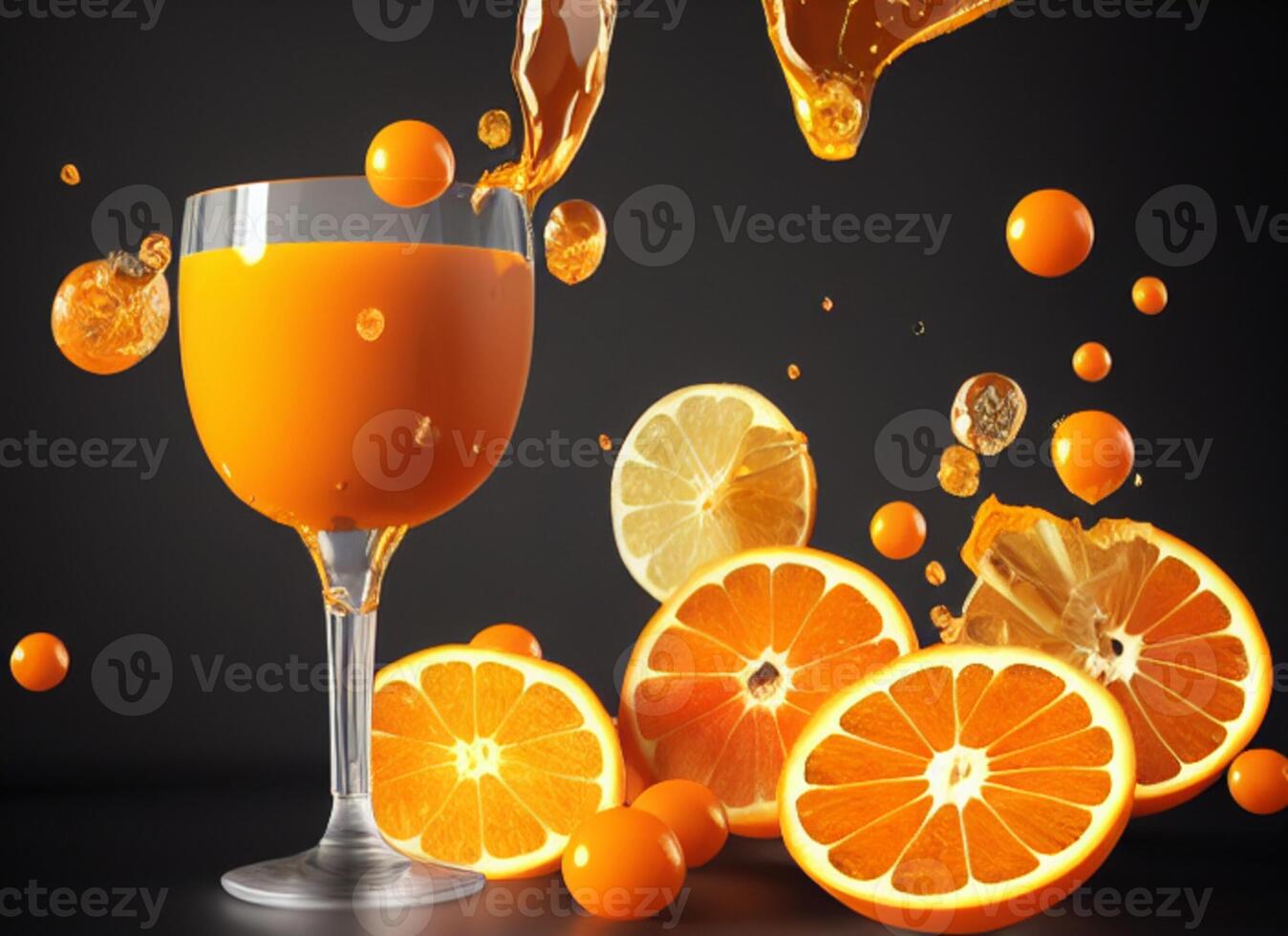 Fresh Orange Juice Illustration photo