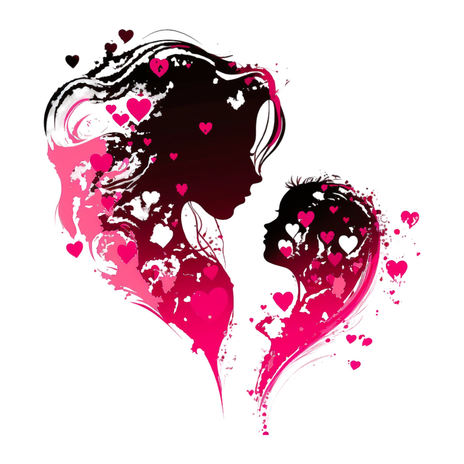 Mothers Day pink Smudge Silhouette 22924273 PNG