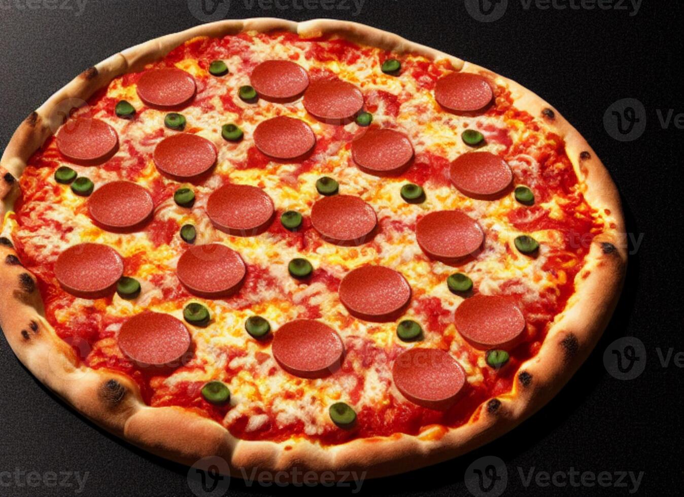 Delicious pizza aesthetic photo