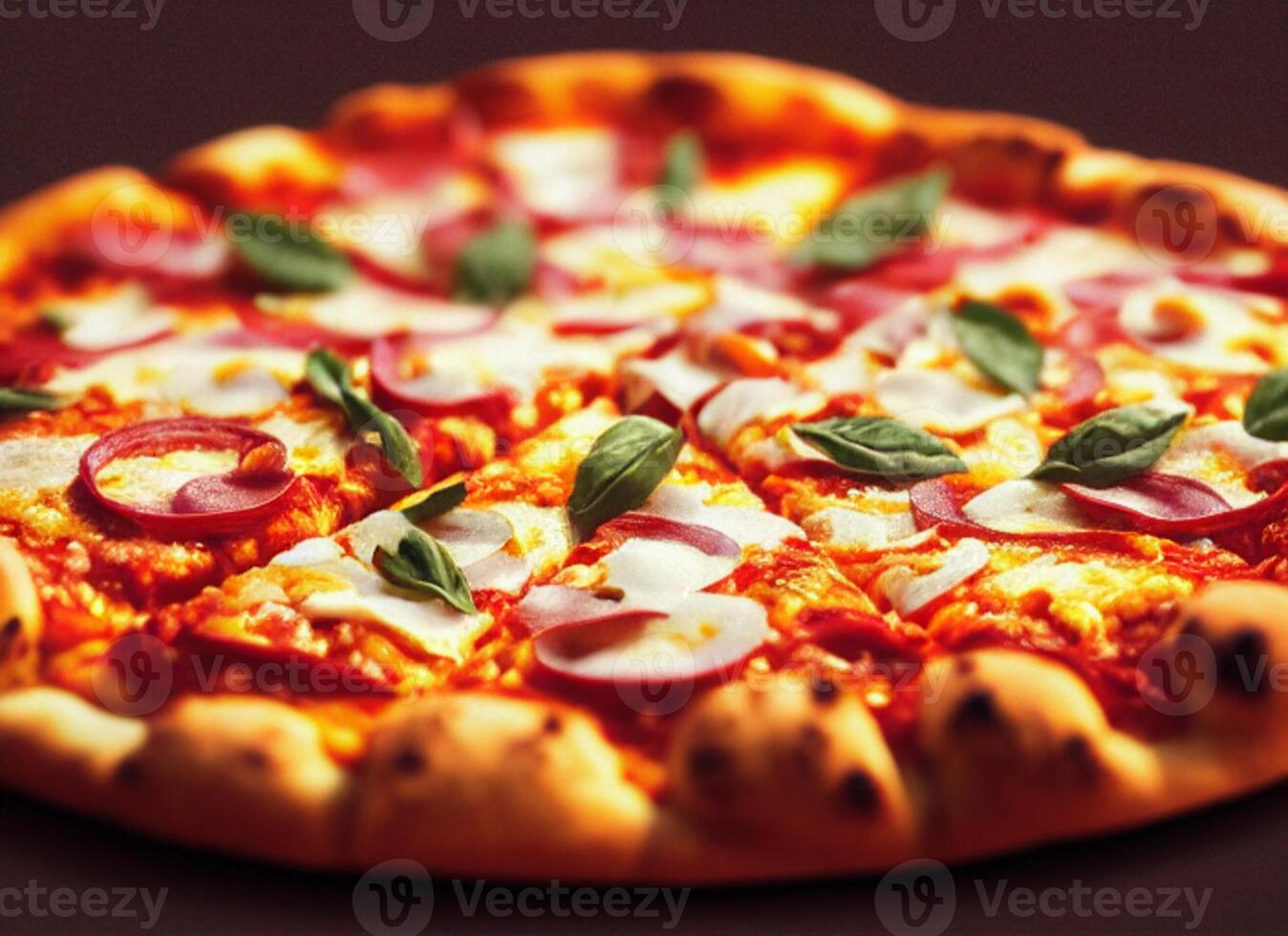 Delicious pizza aesthetic photo