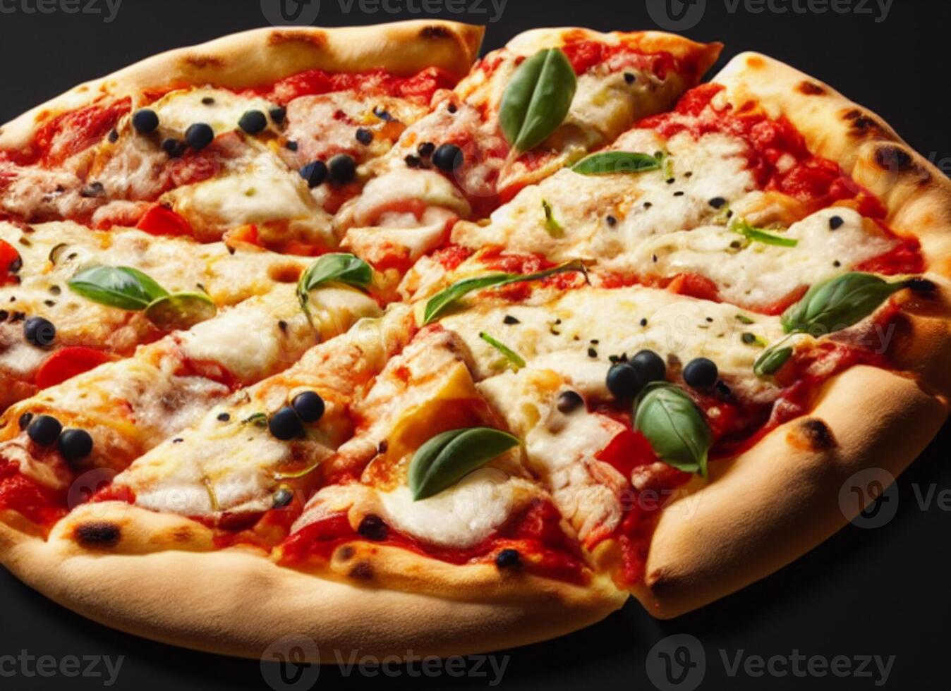 Delicious pizza aesthetic photo
