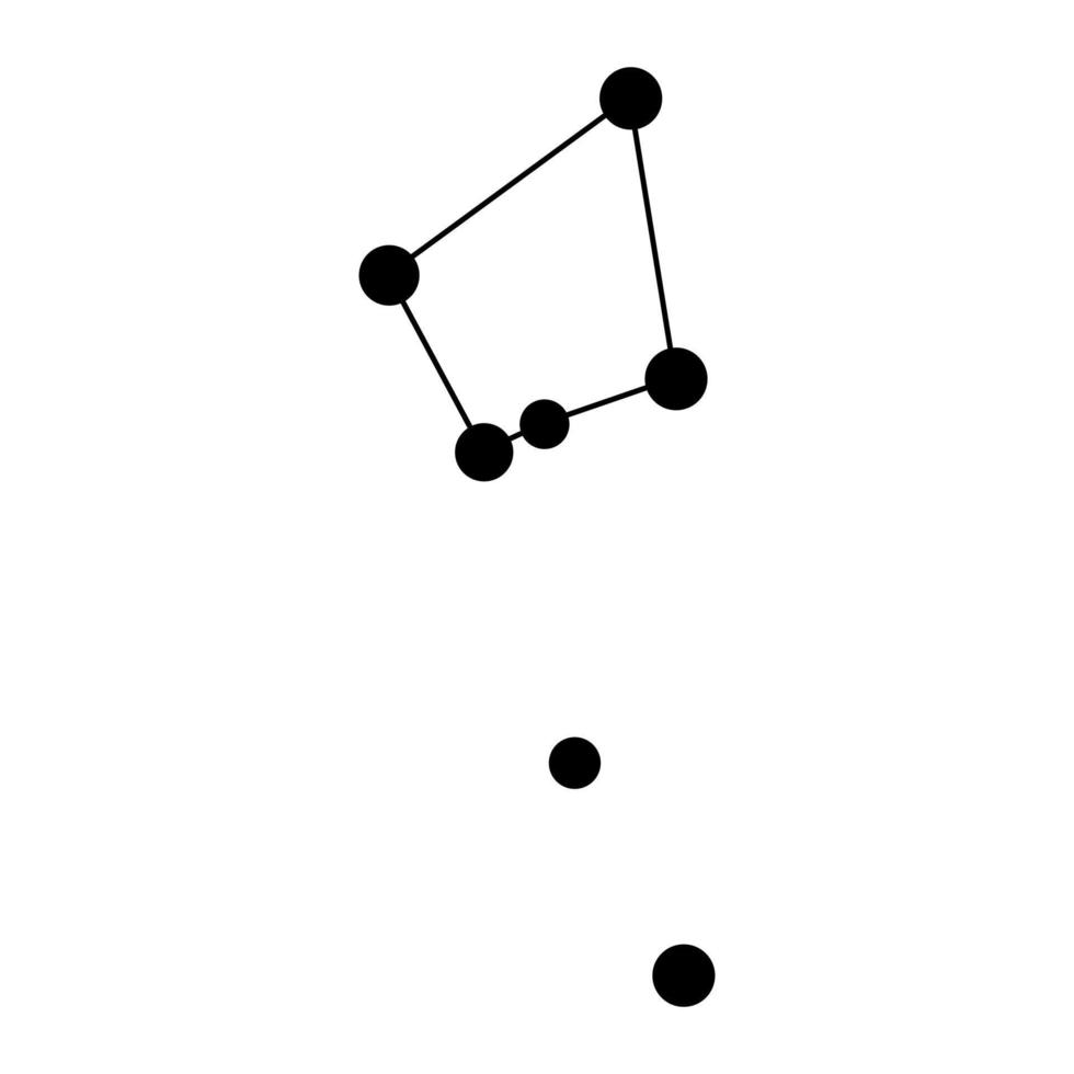 Norma constellation map. Vector illustration.