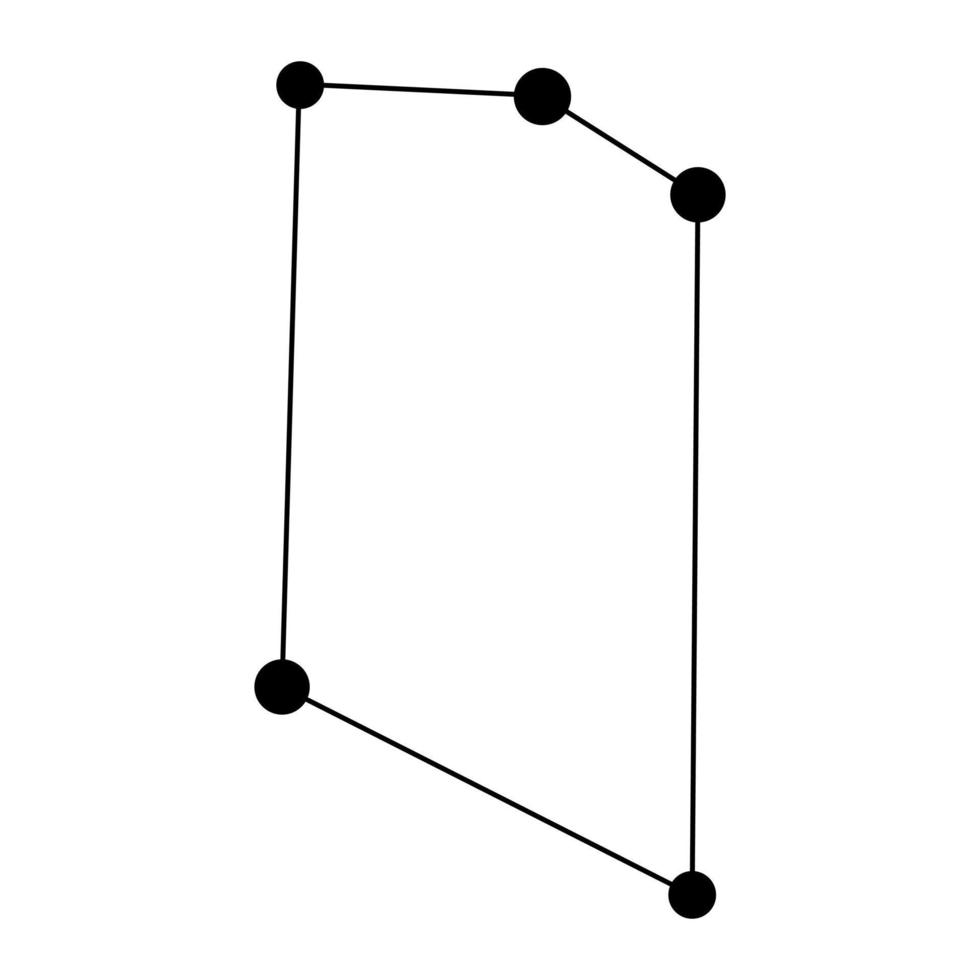 Microscopium constellation map. Vector illustration.