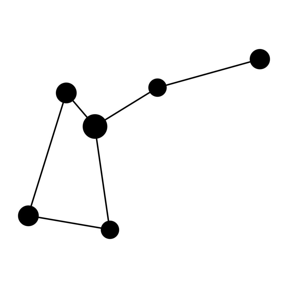 Musca constellation map. Vector illustration.