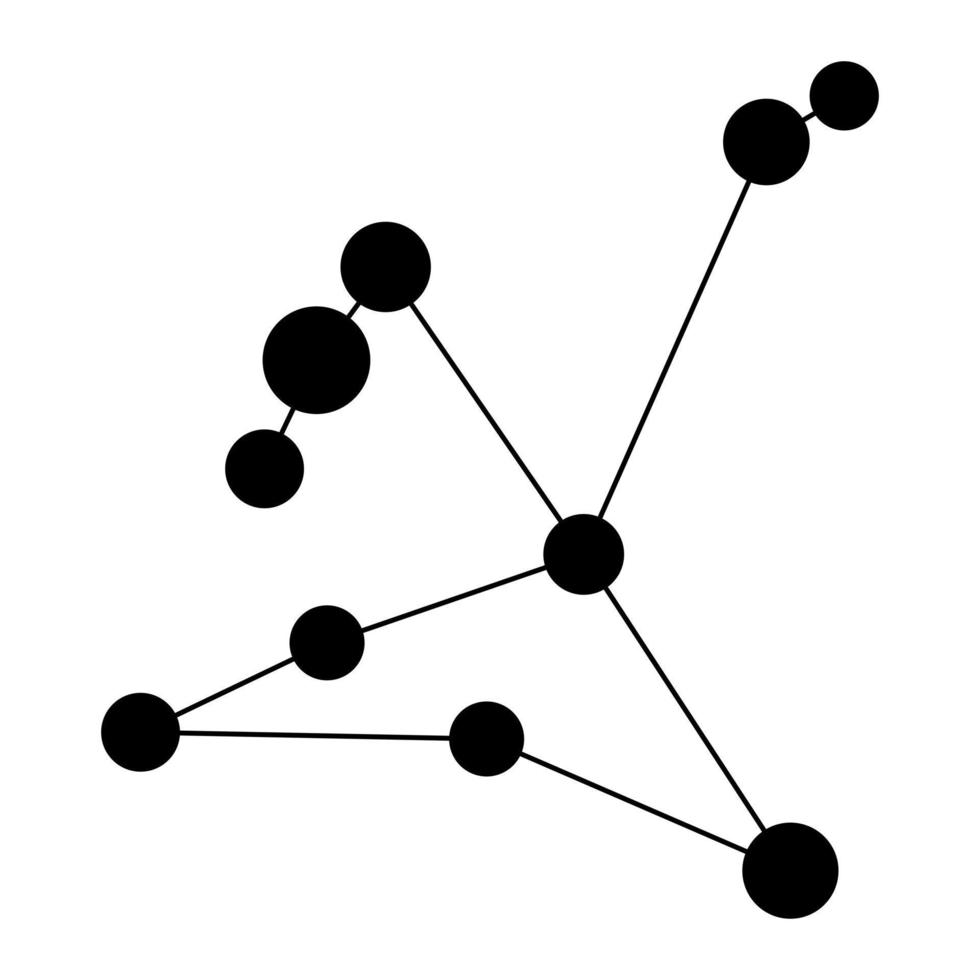 Aquila constellation map. Vector illustration.