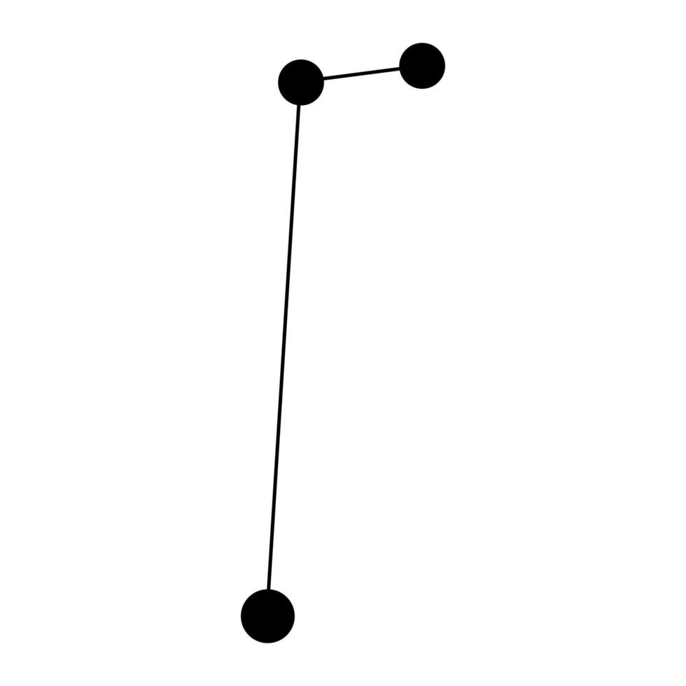 Equuleus constellation map. Vector illustration.