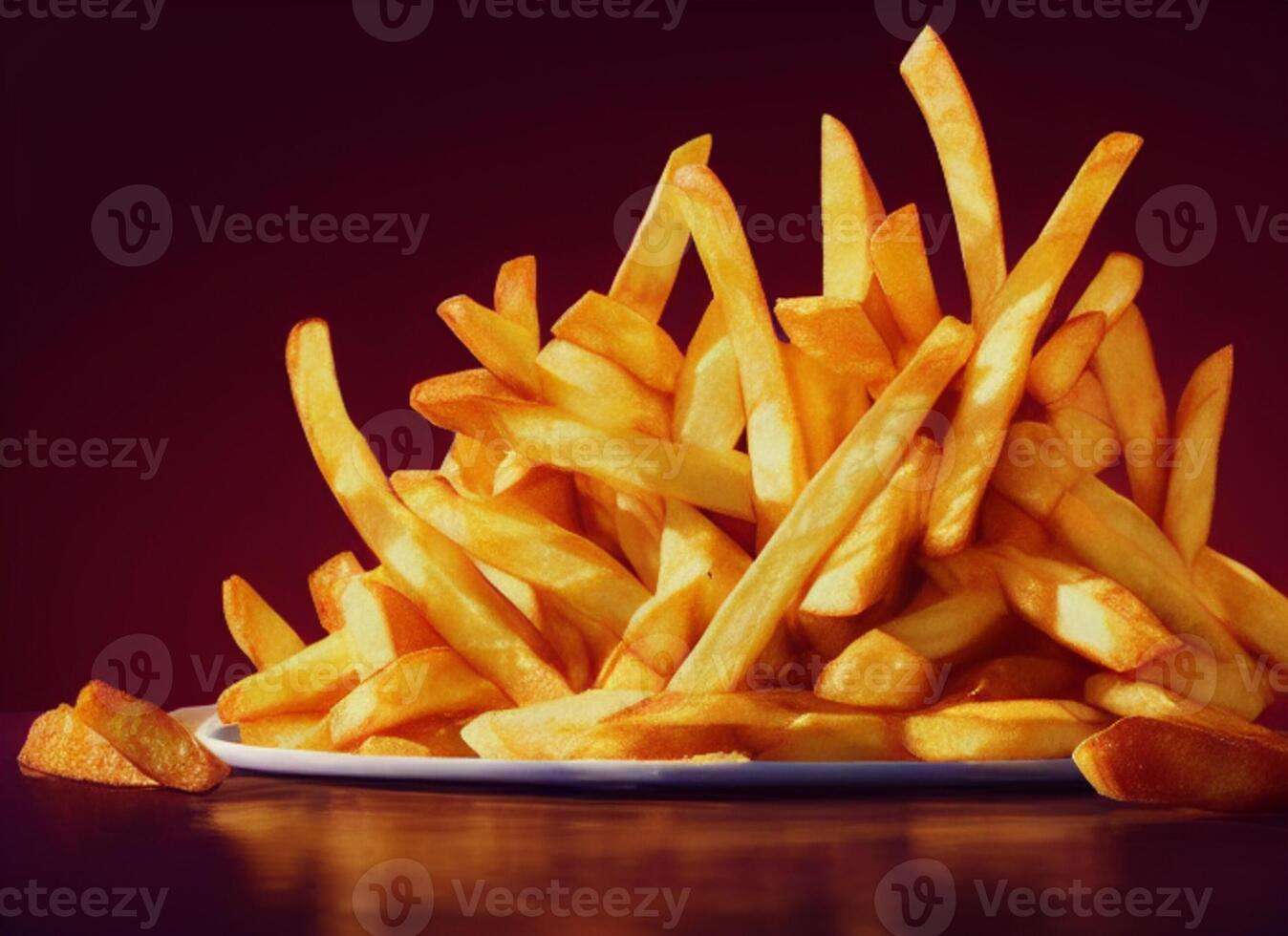 French fries generative ai photo