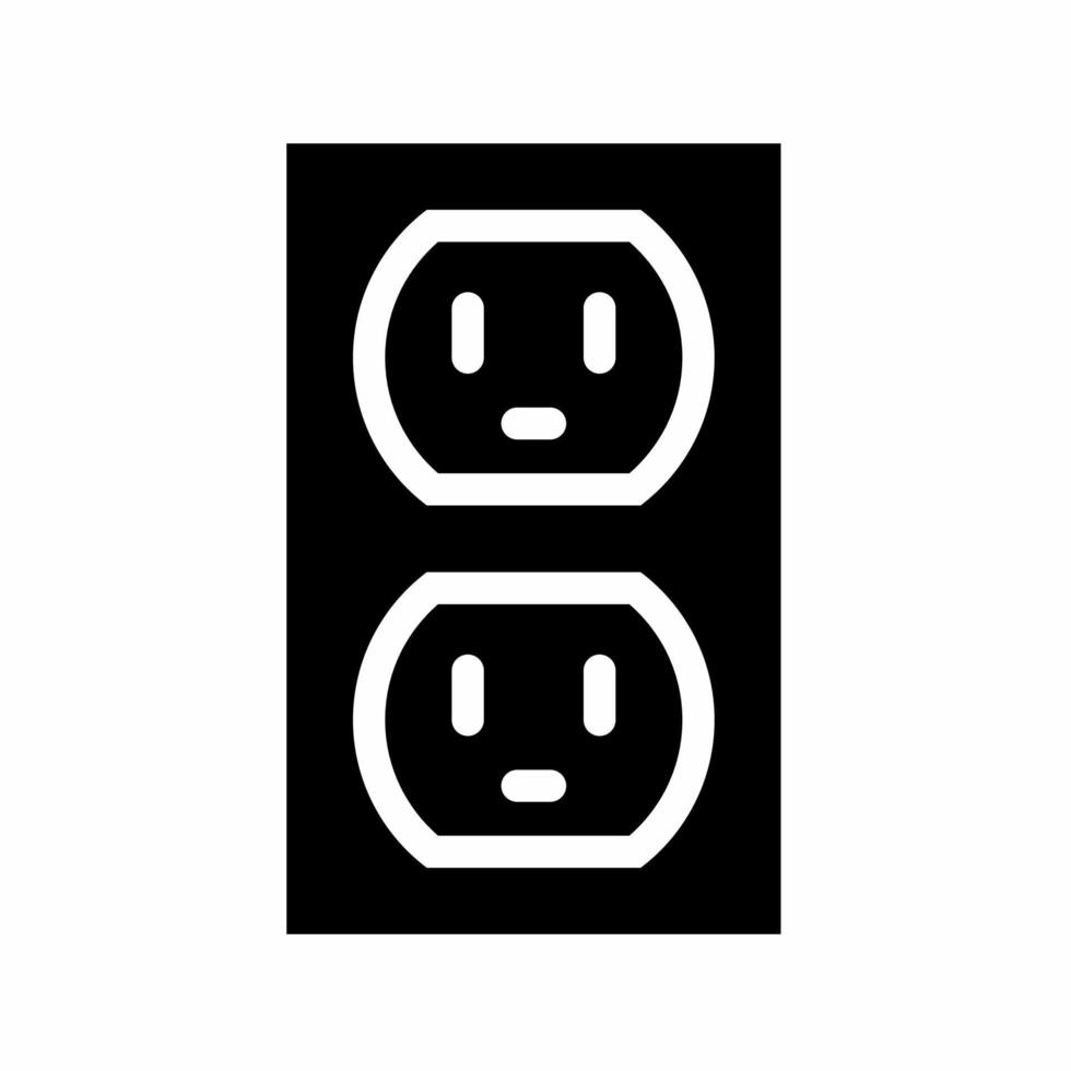 Electric socket icon vector simple illustration.