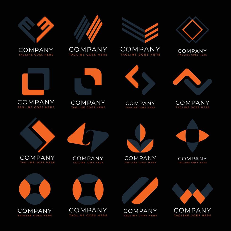 Free vector company logo set design ideas 22924368 Vector Art at Vecteezy