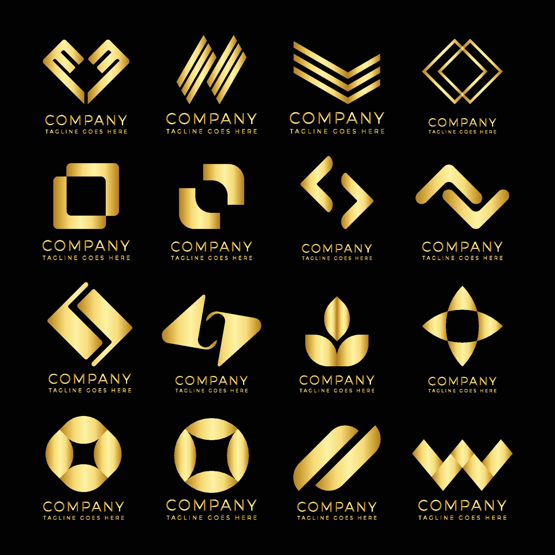 Free vector company logo set design ideas 22924369 Vector Art at Vecteezy