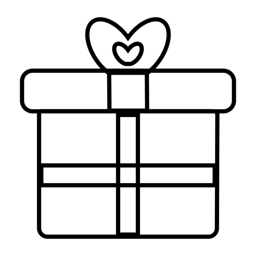 Gift box line icon. Present gift box icon. surprise gift boxes, Surprise present Christmas gift icon. Gift wrapping with ribbons for New Year , Valentines Day, party celebration reward and gift. vector