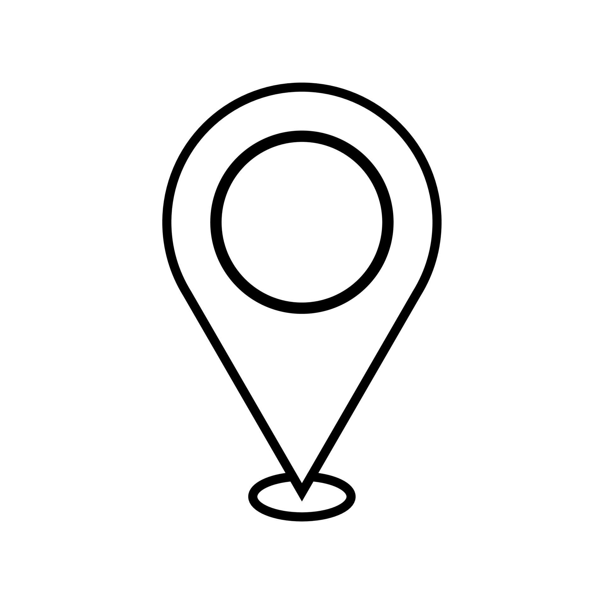 ubicación línea icono sitio logo. GPS ubicación navegación icono. mapa