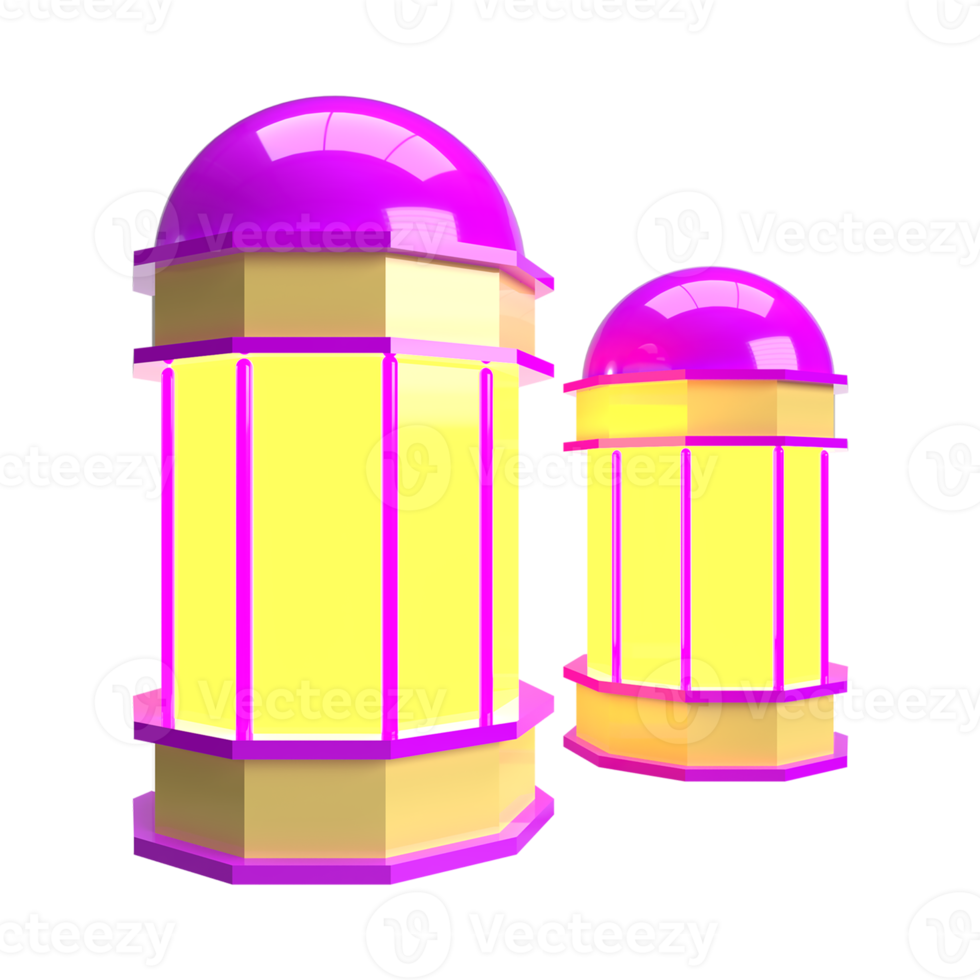 3D Render Lanterns png