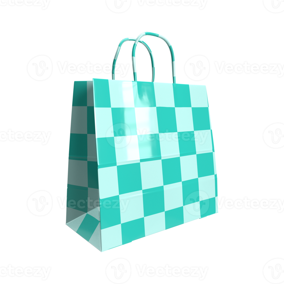 3D Render Shopping Bags png