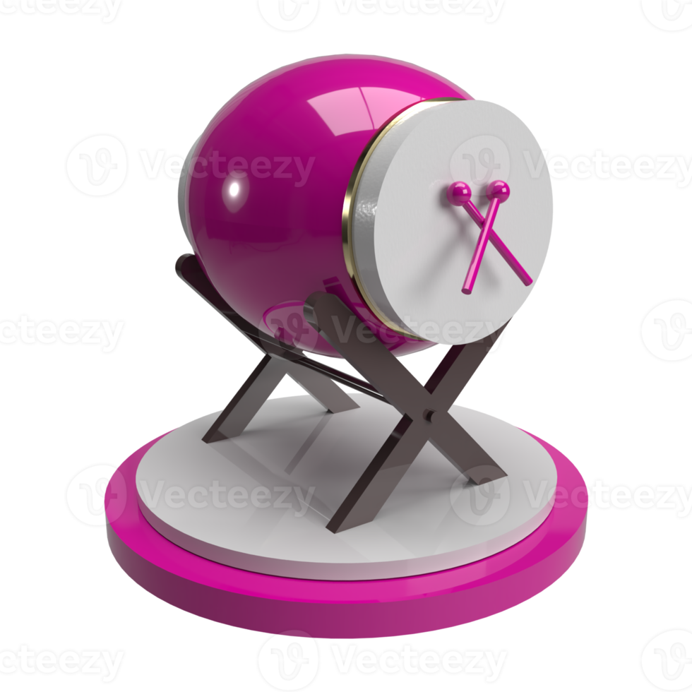 3D Render Drum png