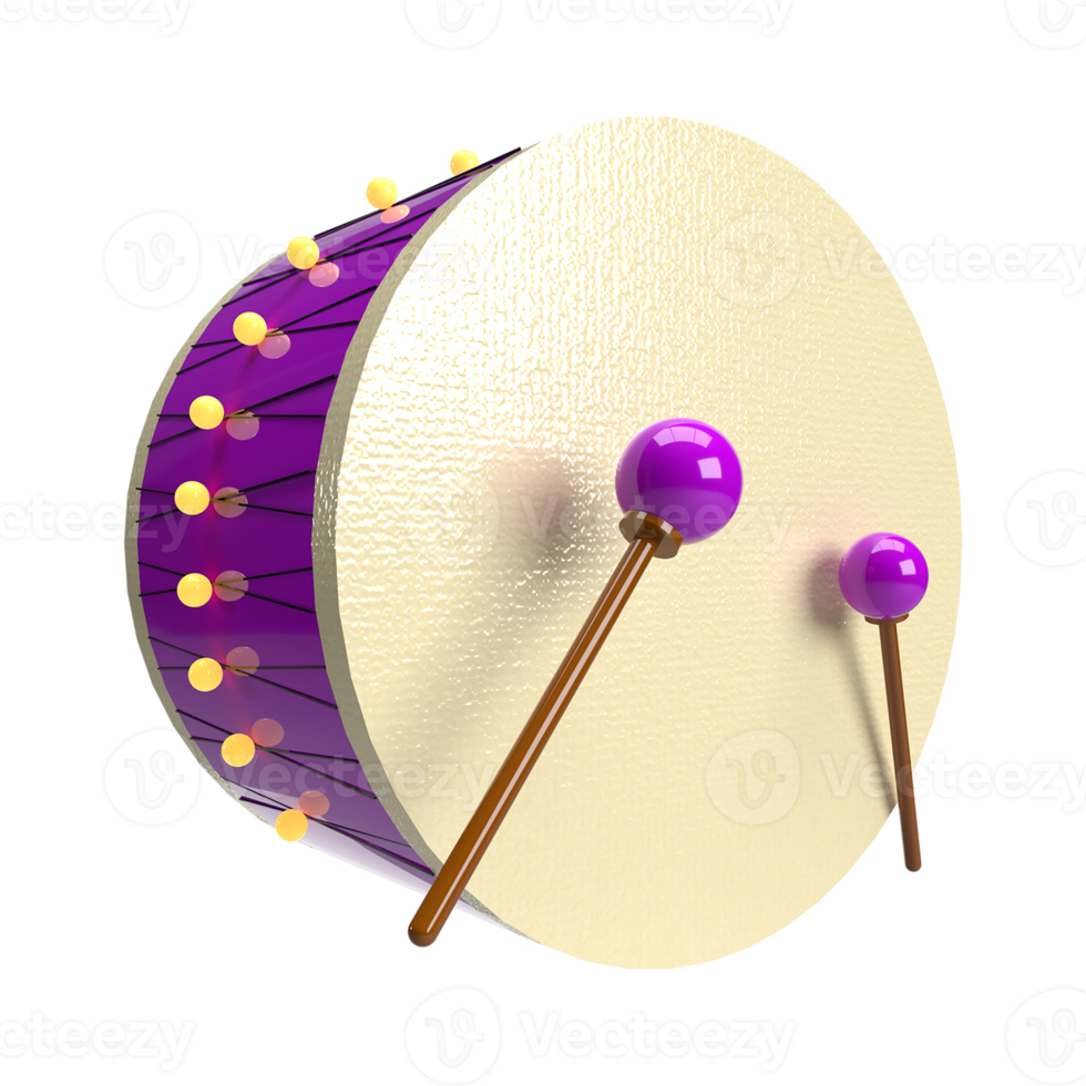 3D Render Drum png