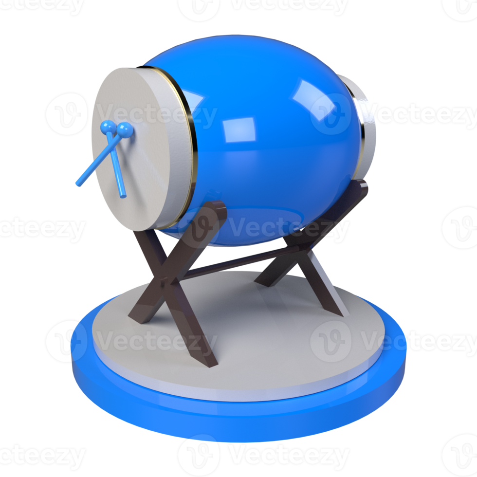 3D Render Drum png