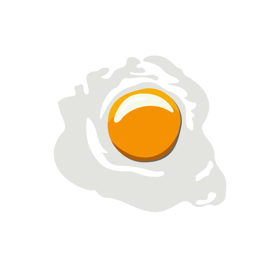 Digital illustration of a fried egg png