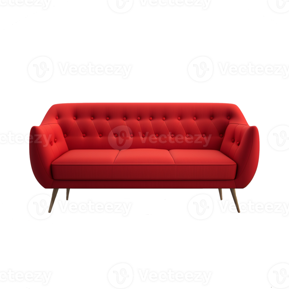 minimalistisch modern Sofa auf transparent Hintergrund ,generativ ai png