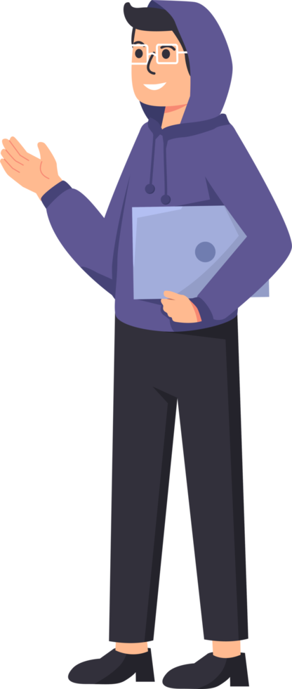 Digital data protection illustration with cyber security cartoon character. Cloud computing network safety concept png