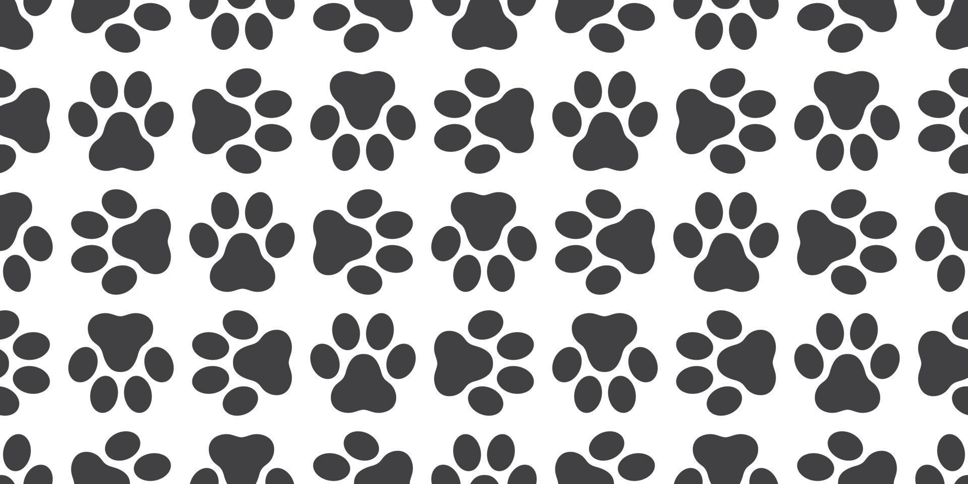 Dog Paw Seamless pattern vector isolated paw puppy cat wallpaper background white